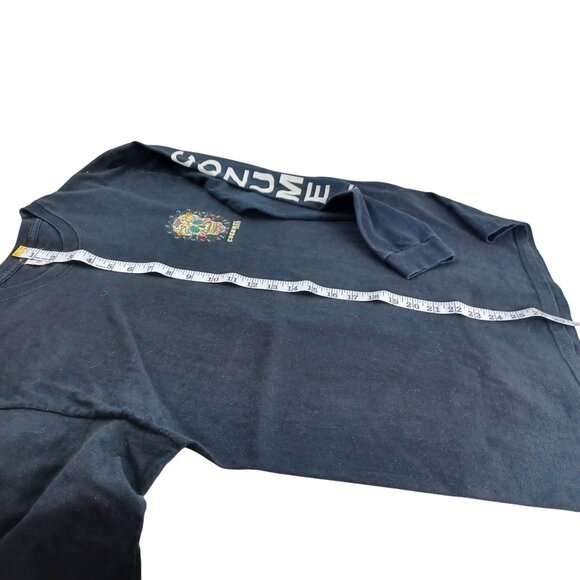 Yazbek Black Long Sleeve Slouchy Boxy T-Shirt Colorful Skull Unisex Size G - Picture 10 of 10